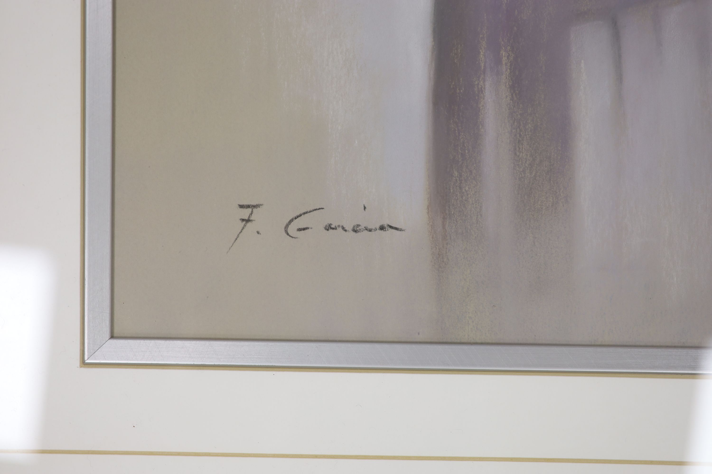 F. Garcia, pastel, Study of semi-nude girl, signed, 62 x 48cm with COA from Charles Phillips